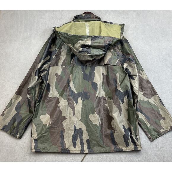 Mil-Tec by Sturm Men's XL Frog Camo Green Rain Hunting Jacket Removable Hood - Picture 11 of 15